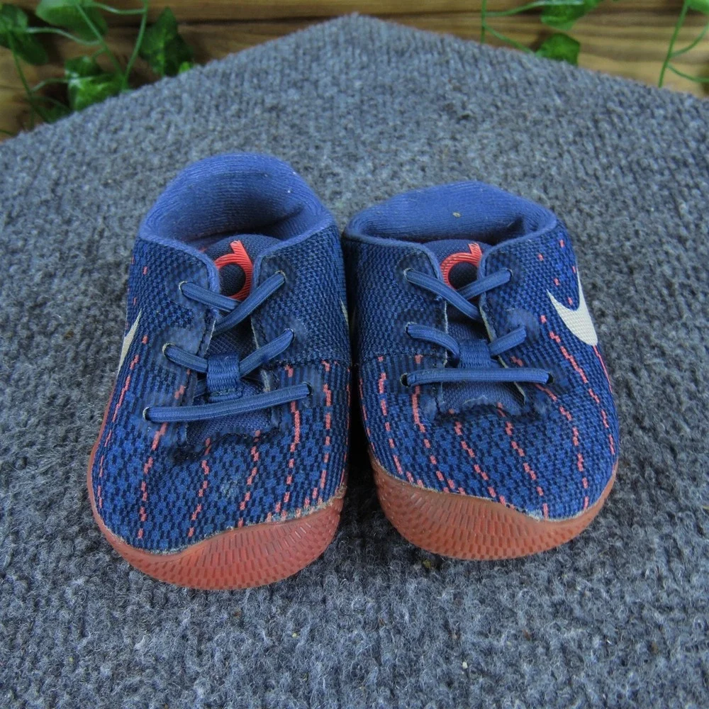 Nike Boys Sneaker KD Sz T 4‎ Medium Blue Synthetic Slip On